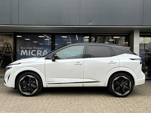 Nissan QASHQAI 1.5 e-Power N-Design DEMO Auto | Verwarmbare voorstoelen - stuurwiel & voorruit | Panoramisch glazen dak | Lederen bekleding | Parkeersensoren voor- en achter | Adaptieve Cruise Control | Fabrieksgarantie