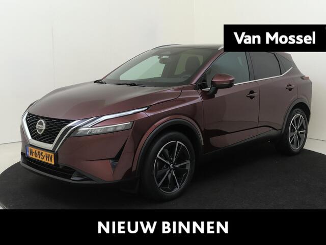 Nissan QASHQAI 1.3 MHEV Xtronic Tekna Design Pack | airco automatisch | Apple Carplay/Android | cruise control adaptief met Stop&Go en stuurhulp | dodehoekdetectie met correctie | file assistent | lederen/stof bekleding | lichtmetalen velgen 19" | matrix LED koplampen