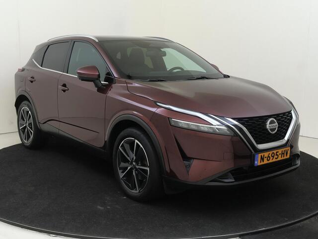 Nissan QASHQAI 1.3 MHEV Xtronic Tekna Design Pack | airco automatisch | Apple Carplay/Android | cruise control adaptief met Stop&Go en stuurhulp | dodehoekdetectie met correctie | file assistent | lederen/stof bekleding | lichtmetalen velgen 19" | matrix LED koplampen