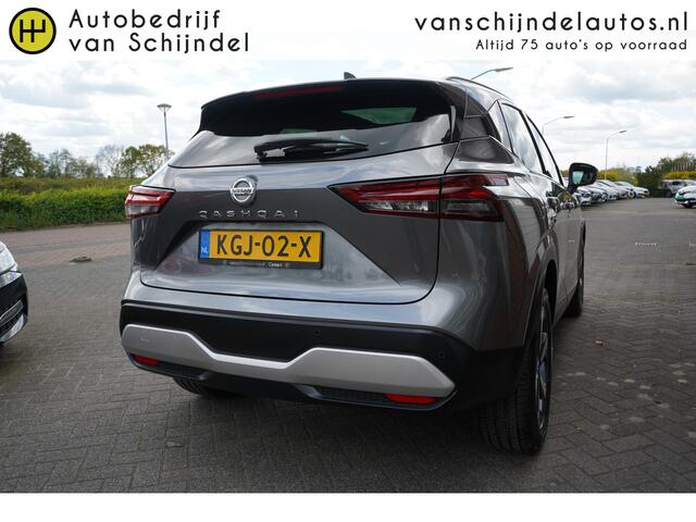 Nissan QASHQAI 1.3 MHEV Xtronic Tekna LUXE - PANODAK - 360 CAM - CARPLAY / ANDROID - 1800KG TREKGEWICHT - HALF LEDER - ADAPT. CRUISE - DODEHOEKSENSOR - HEADUP - KEYLESS - ELEKTR. KLEP + STOEL - LED - DRAADLOZE LADER ETC.