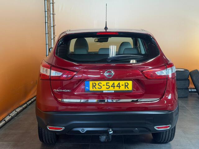Nissan QASHQAI 1.2 Acenta lage km stand! | lmv 18 inch | leer/alcantara | trekhaak | cruise control