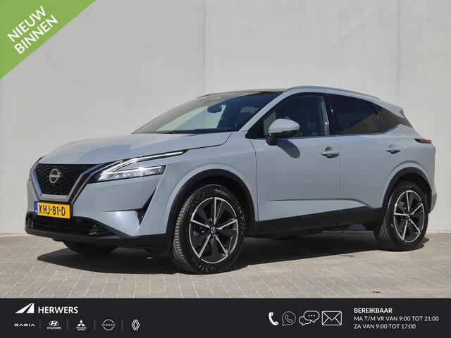 Nissan QASHQAI 1.3 MHEV Xtronic Tekna / Trekhaak afneembaar / Head Up Display / Panoramadak / Trekgewicht 1800 kg / Rondomzicht camera / Elektrische achterklep / Keyless Entry/Start / Apple Carplay Android Auto / Adaptief cruise control / Draadloze telefoon lader /