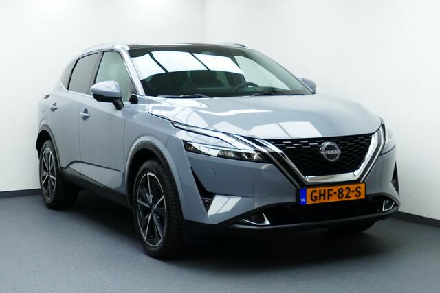 Nissan QASHQAI 1.3 MHEV Xtronic Tekna Plus. Panodak, Leer, Stoel&StuurVerw, 19"LMV, Haak 1800kg