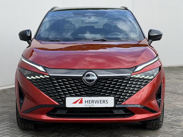 Nissan QASHQAI 1.5 e-Power N-Design / Facelift / Fabrieksgarantie tot 9-2027 / Dealer Onderhouden / Lederen Bekleding / 360 Camera / HUD / Elektr. Stoel + Memory / Stoel & Stuurwiel Verwarming / Dodehoek Detectie /