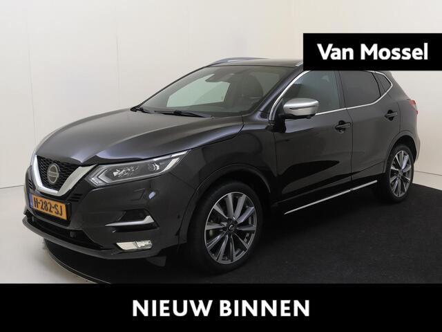 Nissan QASHQAI 1.3 DIG-T Tekna + | airco automatisch | Apple Carplay/Android | cruise control adaptief | dodehoek detectie | LED koplampen | lederen bekleding | lichtmetalen velgen 19" | navigatiesysteem full map | panoramadak |