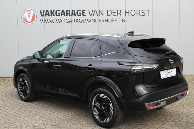 Nissan QASHQAI 1.3-158pk MHEV Xtronic N-Connecta AUTOMAAT ! Trekgewicht 1.800kg ! Navigatie, Cruise Cntrl, Autm. airco dual, Camera 360gr., Stoel- en stuurwielverw., Dodehoek assist, LED verl. etc.