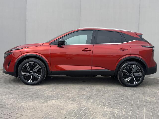 Nissan QASHQAI 1.3 MHEV Xtronic Tekna / Panoramadak / Bestuurderstoel Met Geheugen / Adaptief Cruise Control / 1800kg trekken / Elektr. Achterklep / Apple Carplay&Android Auto / Stuur-. Stoel en Voorruit Verwarming / Head-Up Display / Sfeerverlichting /