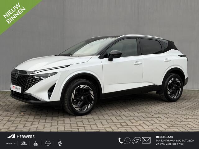 Nissan QASHQAI 1.3 MHEV Xtronic N-Connecta / Fabrieksgarantie tot 03-2028 / Panoramadak / ACC Cruise / 360° Camera / Cold Pack / Head-up display / Elek. Klep / DAB / All Season / Keyless /