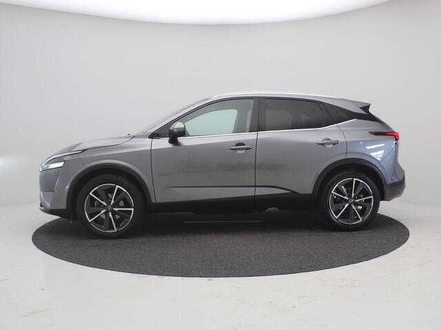 Nissan QASHQAI 1.3 MHEV Tekna / Panoramadak / All Seasonbanden / Trekhaak / 1400 Kg Trekgewicht / Lederen bekleding / Bestuurdersstoel Elektrisch / Adaptieve cruise control / Historie aanwezig /