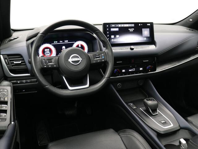 Nissan QASHQAI 1.3 MHEV Xtronic Tekna Plus / Panoramadak / All Seasonbanden / Lederen bekleding / 1ste Eigenaar / NL Auto / Trekhaak / 1800KG Trekgewicht / Bestuurdersstoel Elektrisch met geheugenfunctie / Massage functie / Adaptieve cruise control / Historie aanwezig /