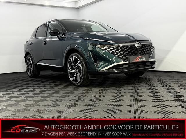 Nissan QASHQAI 1.3 MHEV Xtronic Tekna Plus Panoramadak, 360 Camera, 20 inch velgen, Bose geluidsysteem, Memory stoelen, Head-up display, Navi, Keyless start, Elektrische achterklep, 3 jaar garantie