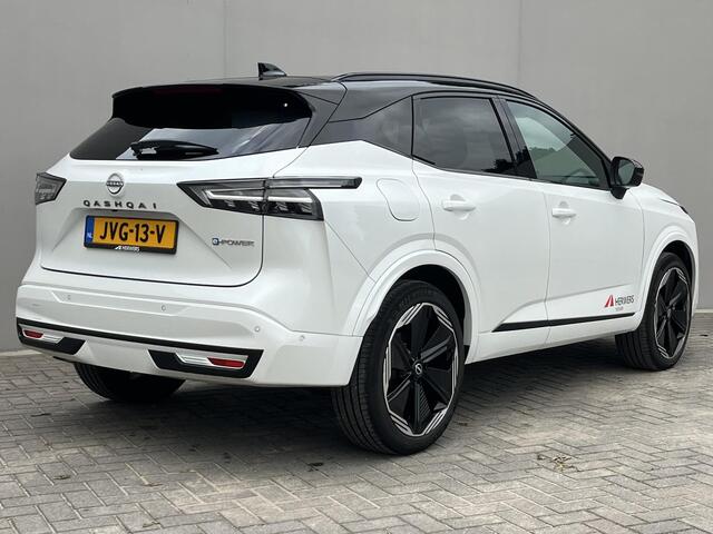Nissan QASHQAI 1.5 e-Power N-Design / Adaptief Cruise Control / Apple Carpllay&Android Auto / Panorama Dak / Leder&Alcantara Bekleding / Navigatie / Stoel-, Stuur Verwarming / 360 Camera / Parkeersensoren /