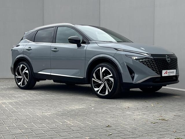 Nissan QASHQAI 1.3 MHEV Xtronic Tekna Plus / Fabrieksgarantie tot 10-2028 / Panorama dak / HUD / BOSE audio / Leder / Stuur- en stoelverwarming / 1.800 kg trekgewicht / Navigatie / Apple Carplay Android / 20" LM wielen & All Season banden /