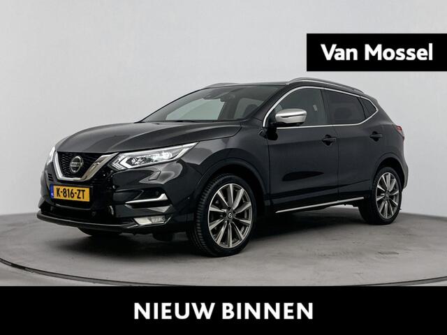Nissan QASHQAI 1.3 DIG-T Tekna + | airco automatisch | Apple Carplay/Android | cruise control adaptief | dodehoek detectie | LED koplampen | lederen bekleding | lichtmetalen velgen 19" | navigatiesysteem full map | panoramadak |