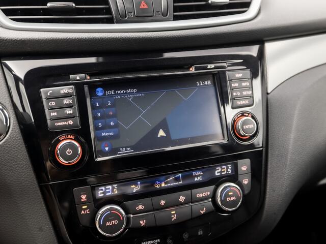 Nissan QASHQAI 1.2 Tekna + (PANORAMADAK, NAVIGATIE, MEMORY SEAT, NAPPA LEDER, ZWART HEMEL, 360 CAMERA, STOELVERWARMING, GETINT GLAS, TREKHAAK, NIEUWE APK, NIEUWSTAAT)