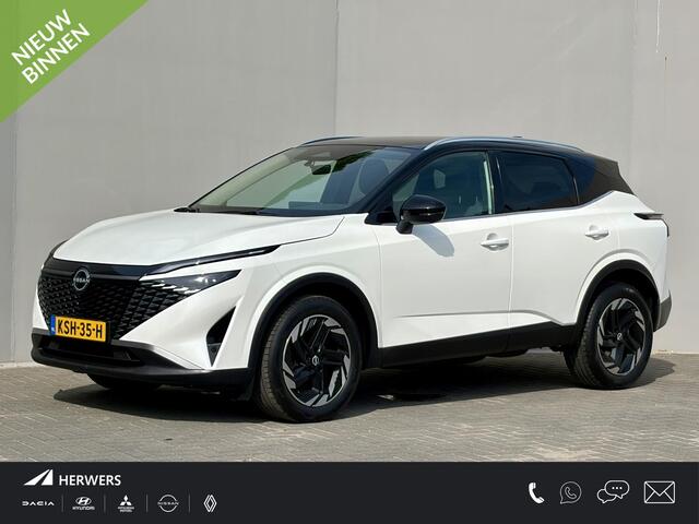 Nissan QASHQAI 1.3 MHEV Xtronic N-Connecta / 1.800 kg trekgewicht / Cruise Control Adaptief / Apple Carplay & Android Auto / Rondomzicht Camera / Navigatie / Airco / Sfeerverlichting / 18'' Lichtmetalen Velgen / Dode Hoek Detectie /