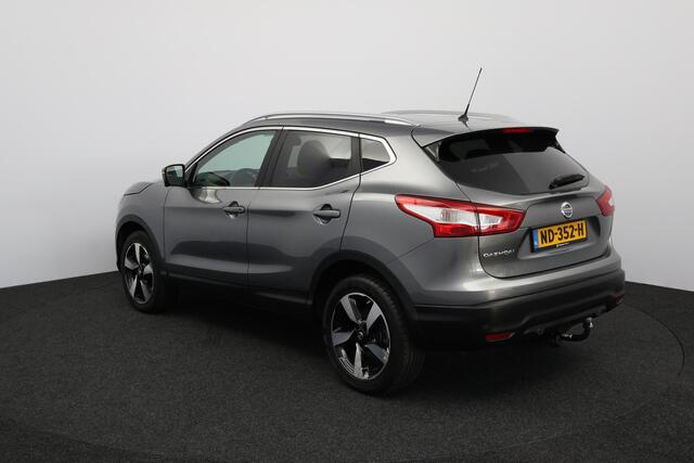 Nissan QASHQAI 1.2 N-Connecta/ Trekhaak/ Panorama-Dak/ 18'' LMV/ Keyless/ 360° Camera/ Lane-Assist./ Navi/ Clima/ Cruise/ Elek. pakket/ Isofix/ Bluetooth/ Multi. LEDER. Stuur/ Mistl./ PDC V+A/ Extra getint glas/ Dakrails.
