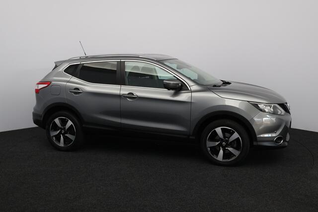 Nissan QASHQAI 1.2 N-Connecta/ Trekhaak/ Panorama-Dak/ 18'' LMV/ Keyless/ 360° Camera/ Lane-Assist./ Navi/ Clima/ Cruise/ Elek. pakket/ Isofix/ Bluetooth/ Multi. LEDER. Stuur/ Mistl./ PDC V+A/ Extra getint glas/ Dakrails.