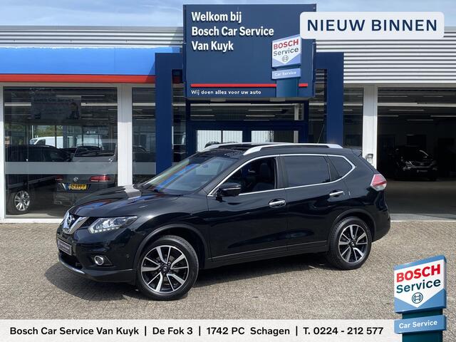 Nissan X-TRAIL 1.6 DIG-T Tekna / NL-Auto / Dealer-Onderhouden / Open-Panodak / Cruise-Control / Vol-Leder / Stoelverwarming / Elektr.-Stoelen / Elektr.-Achterklep / Trekhaak / Keyless / LED / DAB Radio-Bluetooth / Navi / Dodehoek-Detectie / PDC met Rondom-Camerazicht / 