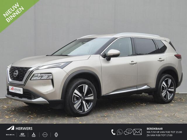 Nissan X-TRAIL 1.5 MHEV 163pk Tekna Automaat / 2000kg Trekgewicht / Apple Carplay Android Auto / Elektrische achterklep / HUD / Rondomzicht camera / Stuur-, Stoel en Achterbankverwarming / Adaptief CC / Climate control /