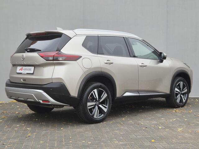 Nissan X-TRAIL 1.5 MHEV 163pk Tekna Automaat / 2000kg Trekgewicht / Apple Carplay Android Auto / Elektrische achterklep / HUD / Rondomzicht camera / Stuur-, Stoel en Achterbankverwarming / Adaptief CC / Climate control /