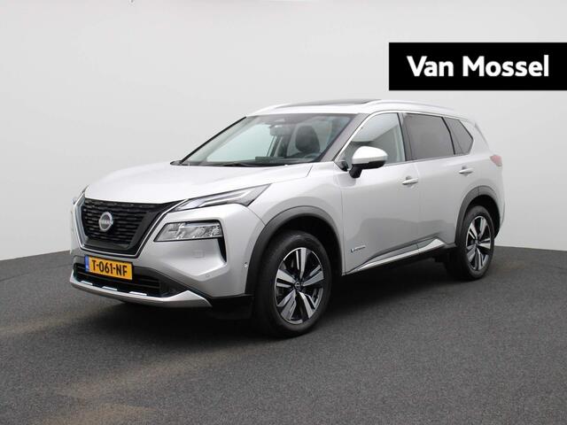 Nissan X-TRAIL 1.5 e-4orce Tekna 4WD 7 Persoons. 214PK | Afneembare Trekhaak | Glazen Schuif-Kanteldak | Stoel- & Stuurwielverwarming | 360-graden Camera | ProPilot | Achterbank Verwarmd | Lederen Bekleding | Memory Seats | Elektrische Achterklep