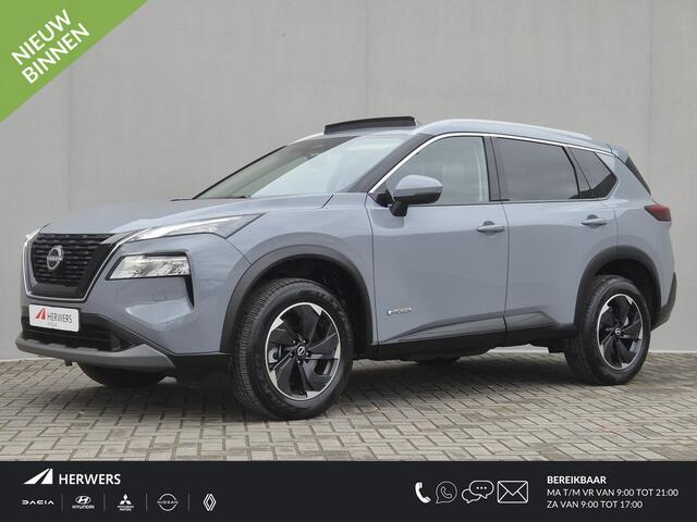 Nissan X-TRAIL 1.5 e-Power Tekna Automaat / HUD / Glazen schuif- en kanteldak / Elektrische achterklep / Stuur-, Stoel en Achterbank verwarming / Rondomzicht camera / Adaptief CC / Apple Carplay Android Auto / Voorruit verwarming /