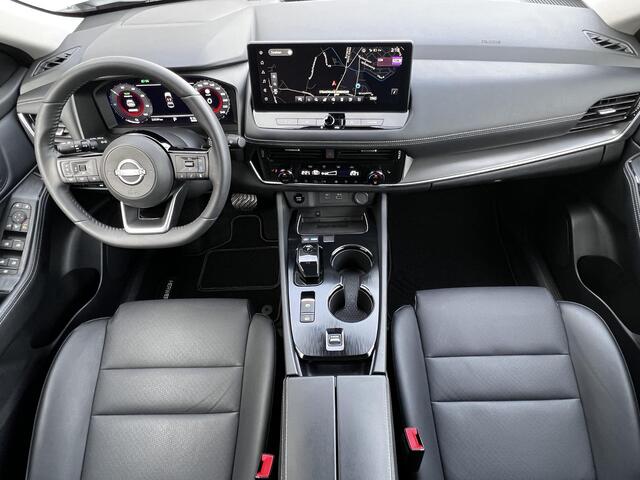 Nissan X-TRAIL 1.5 e-Power N-Connecta Automaat / Fabrieksgarantie tot 03-2028 ** < 100.000 km / Navigatie / Leder / Stuur-, stoel- en achterbankverwarming / Elektr. stoelen en klep / 18" LM wielen + All Season banden /