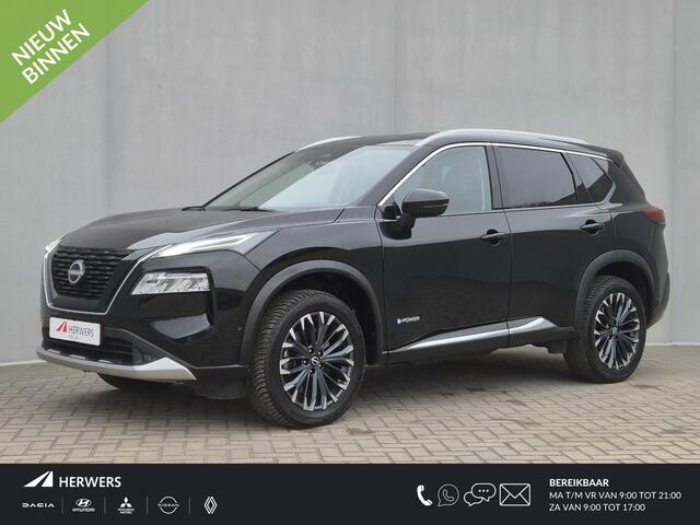 Nissan X-TRAIL 1.5 e-4orce Tekna 4WD Automaat / Fabrieksgarantie tot 10-2027<100.000 / Dealer onderhouden / All Season banden / Trekgewicht 1800 kg / Head Up Display / Elektrische achterklep / Adaptief cruise control / Rondomzicht camera /