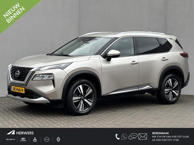 Nissan X-TRAIL 1.5 MHEV Tekna 163pk 5 zits Automaat / Trekgewicht 2000 Kg / HUD / Elektrische achterklep / Apple Carplay Android Auto / Stuur-, Stoel en achterbankverwarming / Adaptief CC / 360 ° camera / Voorruit verwarming /