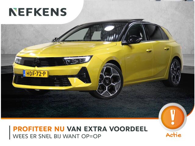 Opel ASTRA 1.2 145PK Turbo Hybrid Ultimate | 1ste eigenaar | AppleCarPlay/AndroidAuto | Schuifkanteldak | Alcantara | Head-Up Display | Navigatie | Adaptive Cruise Control | Keyless | AGR Stoelen | Stoel/Stuur/Voorruitverwarming | FULL LED | 360'Camera | Isofix | Pr