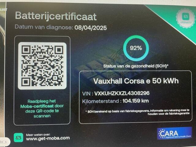 Opel CORSA Launch 50 KWH - Camera, Navi, Cruise, Half Leer, SOH 92%