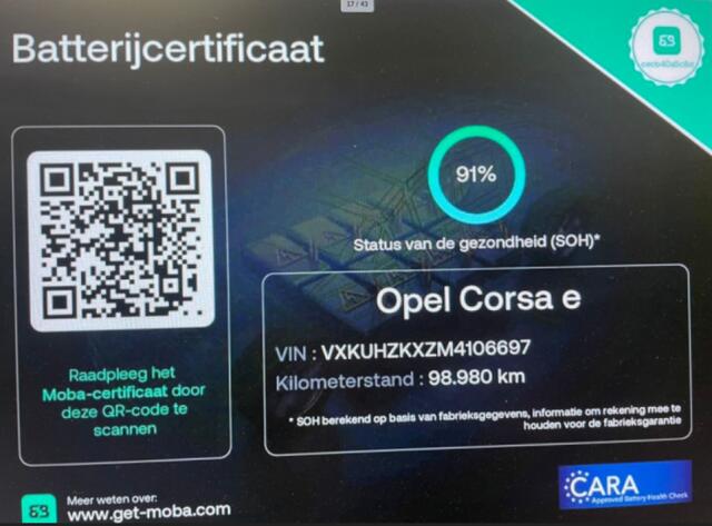 Opel CORSA Electric Edition 50 kWh - Carplay, Navi, Cruise, Clima, PDC, SOH 91%