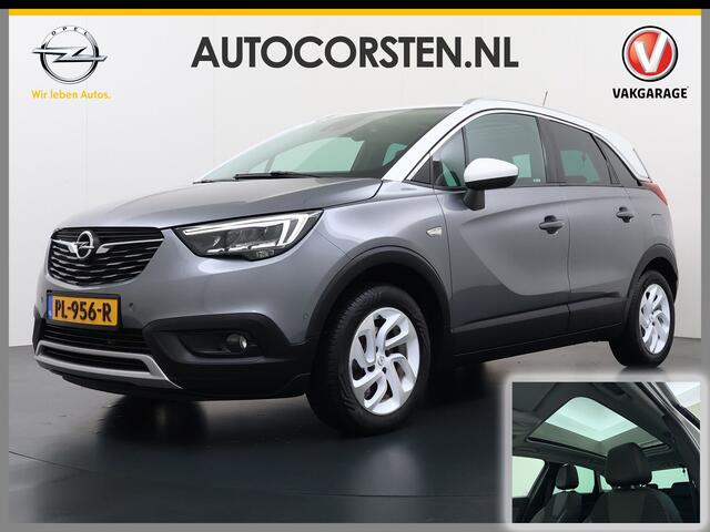Opel Crossland X T 111PK AUT-6 Pano-Dak Pdc Trekhaak Navi Ecc HUD Apple Carplay Android Auto 360°Camera Bord-Herkenning Head-Up Display Innovation AGR-Comfort Stoelen Lmv Cruise Control Isofix DAB+ Bluetooth Lane Assist Led Head-Up-Display Super-compleet Origineel Nederla