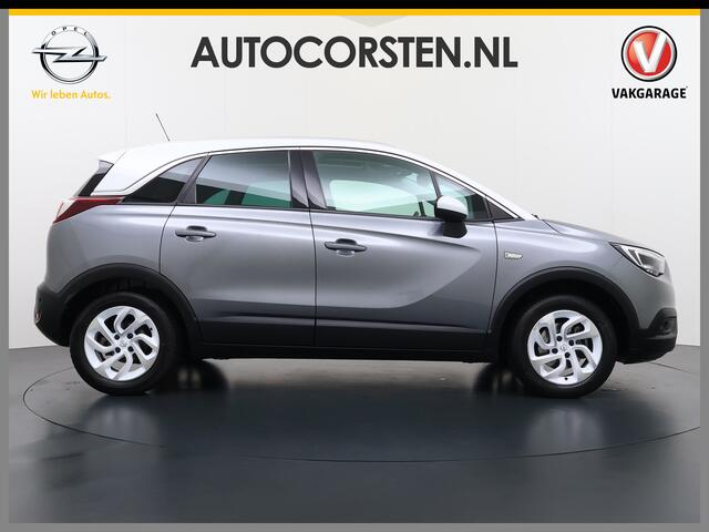 Opel Crossland X T 111PK AUT-6 Pano-Dak Pdc Trekhaak Navi Ecc HUD Apple Carplay Android Auto 360°Camera Bord-Herkenning Head-Up Display Innovation AGR-Comfort Stoelen Lmv Cruise Control Isofix DAB+ Bluetooth Lane Assist Led Head-Up-Display Super-compleet Origineel Nederla