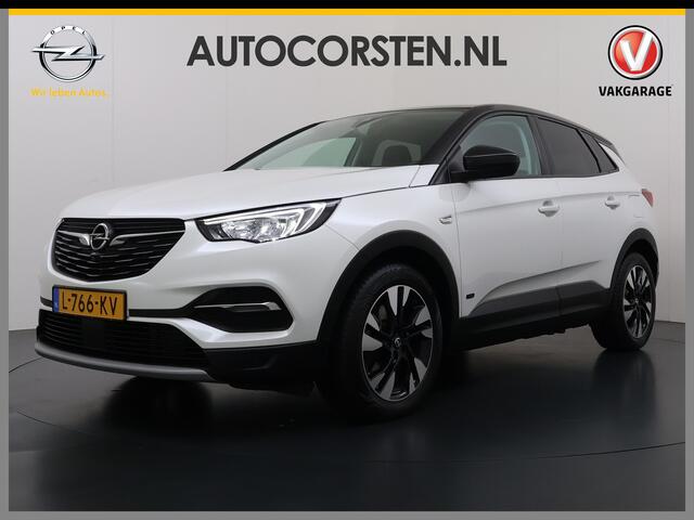 Opel Grandland X 1.6T 225pk PHEV Hybride AUT-8. Navi 360°Camera 1/2 Leer Apple Carplay Android Two-Tone AGR-Comfort Stoelen StoelverwarmingAuto Elegance Elek.Achterklep Led Privacy Glas Lmv Isofix DAB Bluetooth Lane Assist Regen-Lichtsensor Keyless 1e Eigenaar Dealeronder