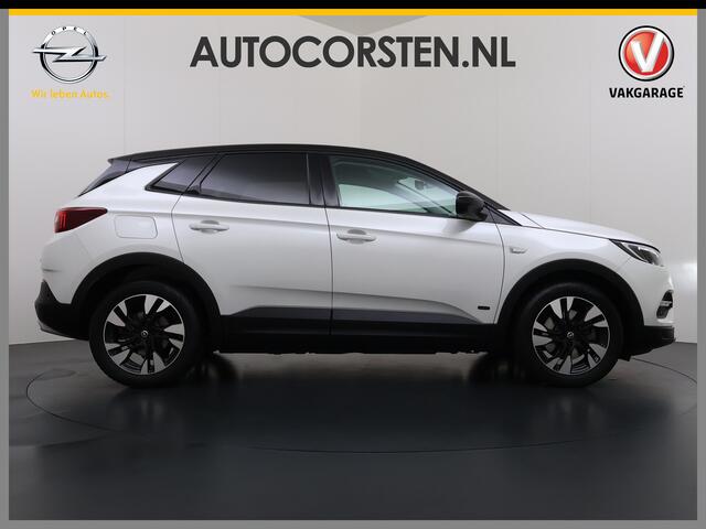 Opel Grandland X 1.6T 225pk PHEV Hybride AUT-8. Navi 360°Camera 1/2 Leer Apple Carplay Android Two-Tone AGR-Comfort Stoelen StoelverwarmingAuto Elegance Elek.Achterklep Led Privacy Glas Lmv Isofix DAB Bluetooth Lane Assist Regen-Lichtsensor Keyless 1e Eigenaar Dealeronder