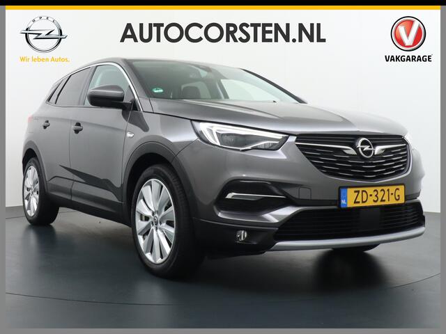 Opel Grandland X T131PK Apple Carplay Android Auto Camera PDC Navi AGR Keyless 19" DAB+ ECC Bluetooth 1/2 Leer Privacy Glas LMVRegen-Licht Sensor Cruise Control Aut.-Achterklep Lane-Assist Leder-Stw Elec-ramen en Spiegels Isofix 100% Dealer Onderhouden Business Executive