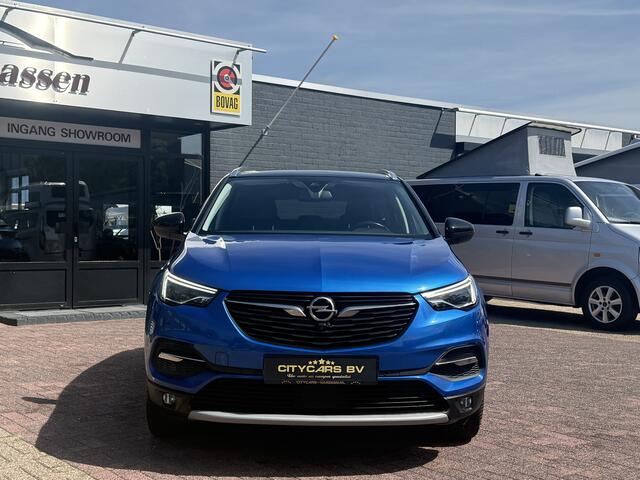 Opel Grandland X 1.2 Turbo Ultimate 131 pk automaat org nl auto nap logisch full options navi apple carplay climate ctr cruise ctr lmv 18 inch keyless entry pdc v/a half leder/stof