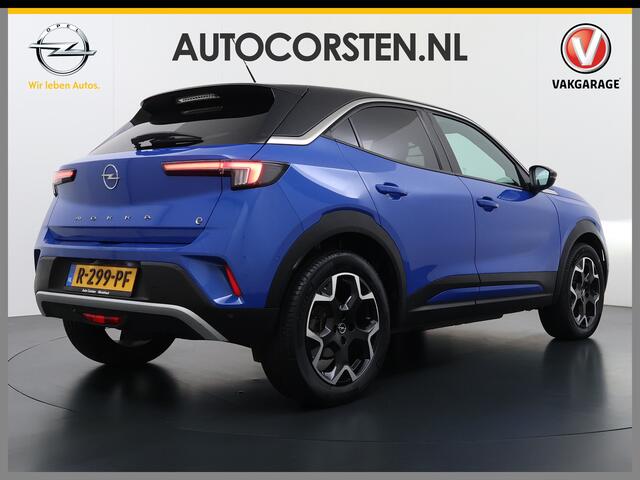 Opel MOKKA Mokka-e Ultimate 50kWh Leer-Stoel+Massage Adap.Cruise Warmtepomp LED-Matrix Navi Ecc 360°CameraTwo-Tone Lak Apple Carplay Android Auto SOH 91% Keyless Stuur-Stoelverwarming Lmv 18" Lane Assist DAB+ Regen-Lichtsensor Zeer compleet! ¤ 42.000 nieuw! Slechts 