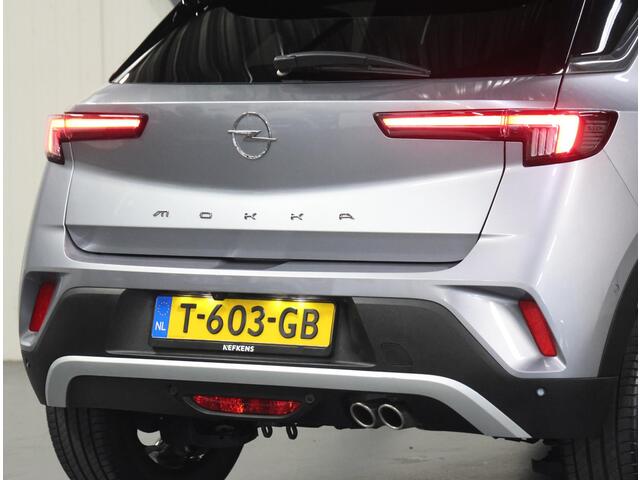 Opel MOKKA 130PK Ultimate | AppleCarPlay/AndroidAuto | Camera | Dodehoekdetectie | Stuur/stoelverwarming | AUTOMAAT | Alcantara/Leer | Two-tone | Adaptief Cruise Control | Keyless | Isofix | Privacy Glass | Trekhaak |