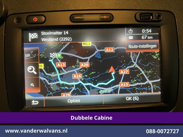 Opel MOVANO 2.3 Turbo 146pk L2H2 Dubbele cabine Euro6 Airco | Imperiaal | Omvormer | 2500kg Trekhaak Navigatie, Camera, Cruisecontrol, Parkeersensoren, 5-zits