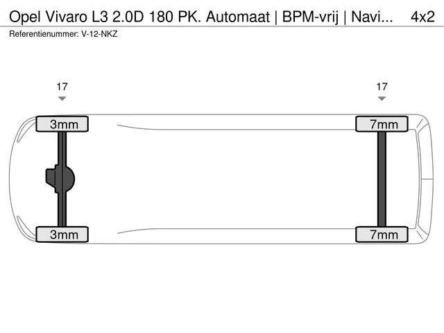 Opel VIVARO L3 2.0D 180 PK. Automaat | BPM-vrij | Navigatie incl. Apple Carplay | parkeersensoren voor & achter | dodehoekwaarschuwing | Climate Control | Keyless Entry en Start/Stop