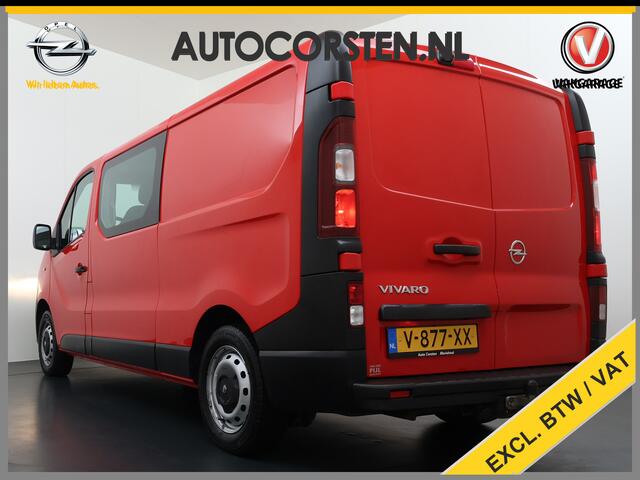 Opel VIVARO D126PK Dubbele Cabine 5-Persoons L2H1 Trekhaak Camera Navi Airco Cruise Control Pdc Sport EcoFlex 1.6CDTI Euro 6 Betonplex Vloer Wandbetimmering Schuifdeur Regen-Lichtsensor 1e Eigenaar Origineel Nederlandse Auto Dealeronderhouden 2.000kg trekvermogen