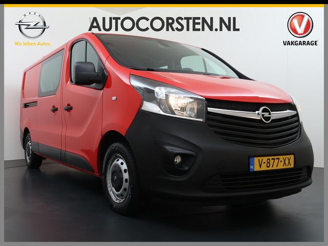 Opel VIVARO D126PK Dubbele Cabine 5-Persoons L2H1 Trekhaak Camera Navi Airco Cruise Control Pdc Sport EcoFlex 1.6CDTI Euro 6 Betonplex Vloer Wandbetimmering Schuifdeur Regen-Lichtsensor 1e Eigenaar Origineel Nederlandse Auto Dealeronderhouden 2.000kg trekvermogen