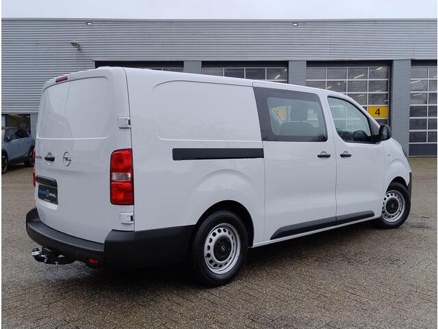 Opel VIVARO Electric L3 75 kWh DC 136pk | Dubbele Cabine | 5-persoons | NAVI | Multimedia | Apple Carplay | Android Auto | Parkeersensoren romdom | Achteruitrijcamera | Dode hoek detectie | Stoelverwarming | Stuurverwarming | Full ECO LED koplampen | Houten afwerking