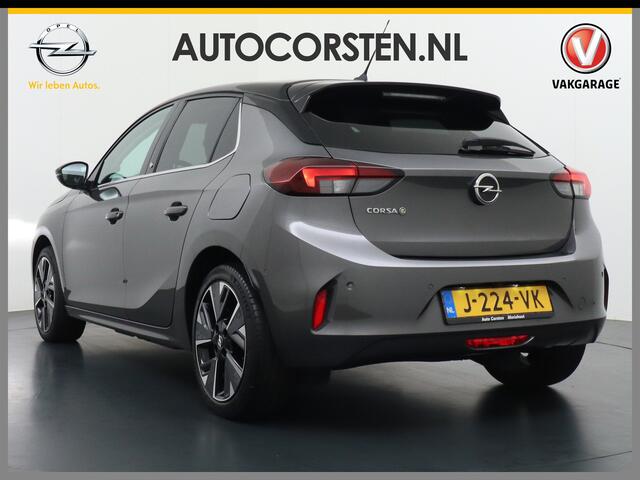 Opel e-Corsa Elegance 50kWh Two-Tone Apple Carplay Android Auto Navi Ecc Adap.Cruise Control 360° Camera Keyless Stoel-Stuurverwarming DAB Led Lmv 17" Verkeersbord detectie Rijstrooksensor Winter-Pakket Parkeer-Pakket Premium-Pakket 100% Dealeronderhouden Origineel Ne