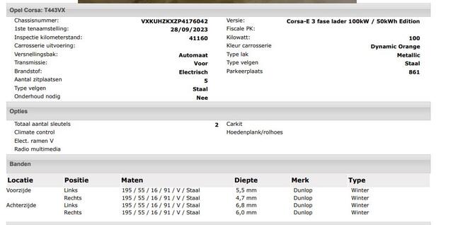 Opel e-Corsa 15X OP VOORRAAD! Edition 100KW / 50 kWh 100% EV. / Airco-Ecc./ Radio multimedia / Navigatie via Usb