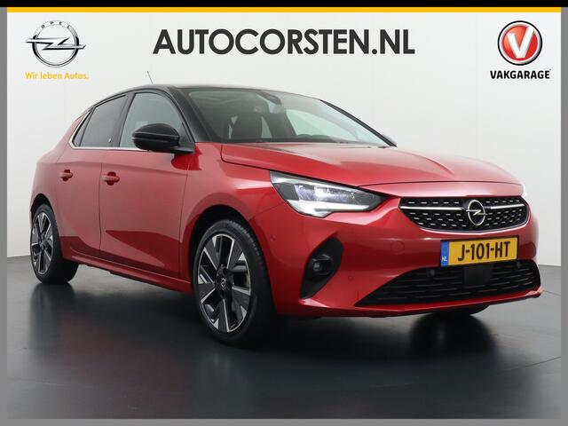 Opel e-Corsa Elegance 50kWh SOH 90% Leder 360°Camera Panoramadak Zwart Dak Navi Ecc Apple Carplay Android Auto Cruise Control Stoel+Stuurverwarming DAB+ Pdc Lmv Led Origineel Nederlandse Auto