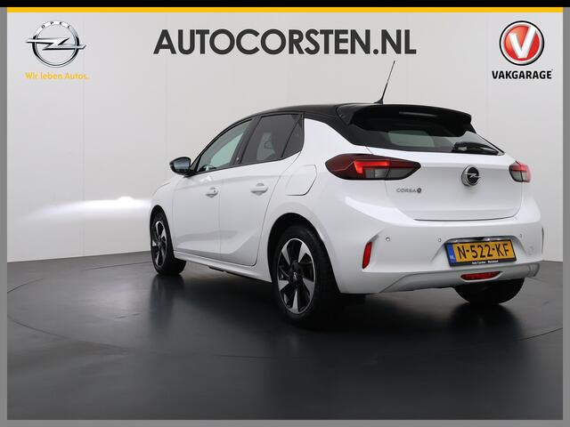 Opel e-Corsa Edition+ 50kWh Warmtepomp Fase 3 Laden Navi Stoel+Stuurverwarming 360°Camera Two-Tone Lak Ecc Navi Pack Parkeer Pack Pdc DAB Lmv 16" Privacy Glas Led Isofix Regen-Lichtsensor LaneAssist Origineel Nederlandse Auto SOH 89% Zeer compleet!